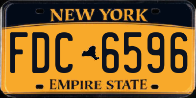 NY license plate FDC6596