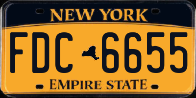 NY license plate FDC6655