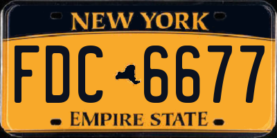 NY license plate FDC6677