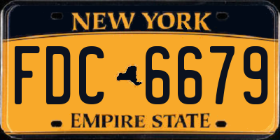 NY license plate FDC6679