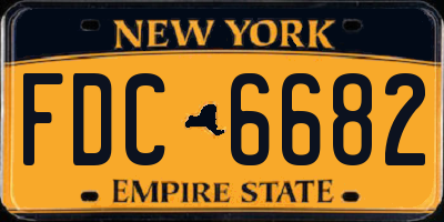 NY license plate FDC6682