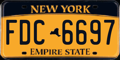 NY license plate FDC6697
