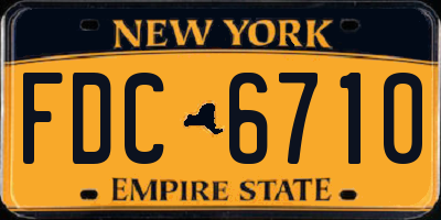 NY license plate FDC6710