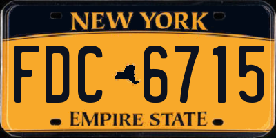 NY license plate FDC6715