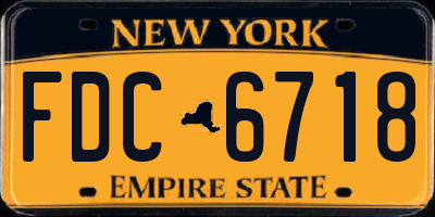 NY license plate FDC6718