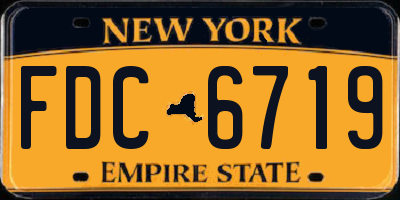 NY license plate FDC6719