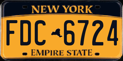 NY license plate FDC6724