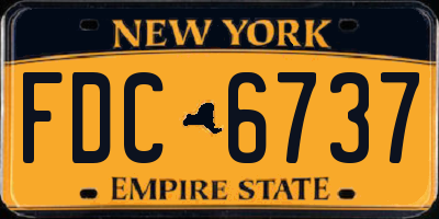 NY license plate FDC6737