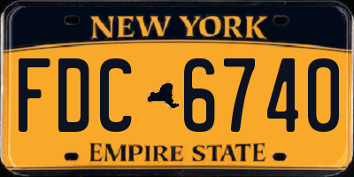 NY license plate FDC6740
