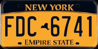 NY license plate FDC6741