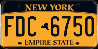 NY license plate FDC6750