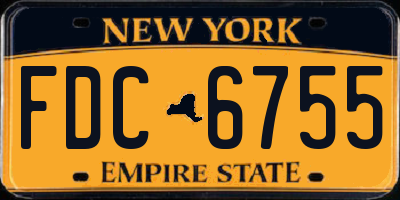 NY license plate FDC6755
