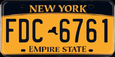 NY license plate FDC6761