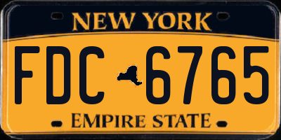 NY license plate FDC6765