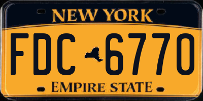 NY license plate FDC6770