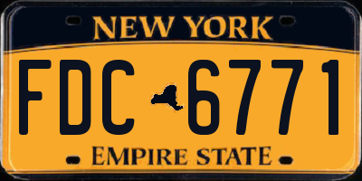 NY license plate FDC6771