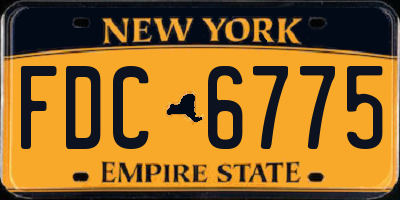 NY license plate FDC6775