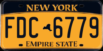 NY license plate FDC6779