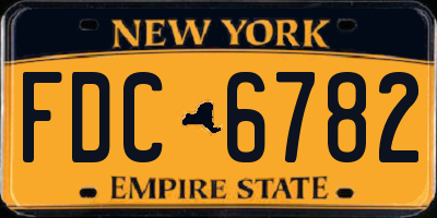 NY license plate FDC6782