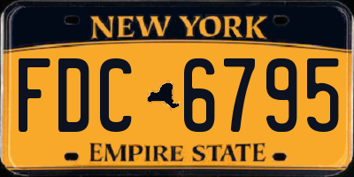 NY license plate FDC6795