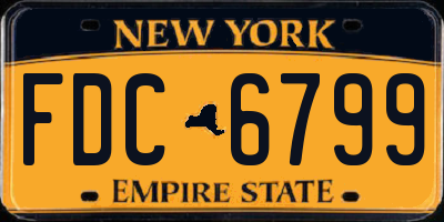 NY license plate FDC6799