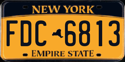 NY license plate FDC6813