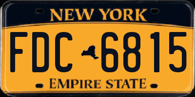NY license plate FDC6815