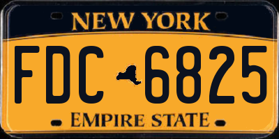 NY license plate FDC6825