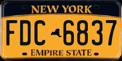 NY license plate FDC6837