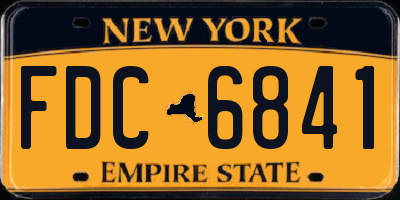 NY license plate FDC6841