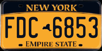 NY license plate FDC6853