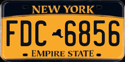 NY license plate FDC6856
