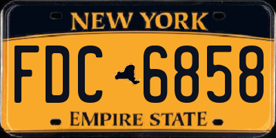 NY license plate FDC6858