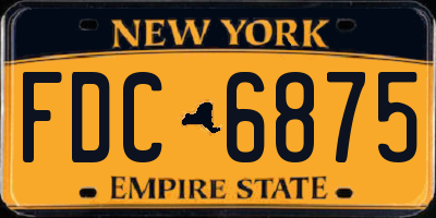 NY license plate FDC6875