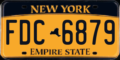 NY license plate FDC6879