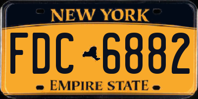 NY license plate FDC6882