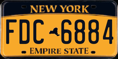 NY license plate FDC6884