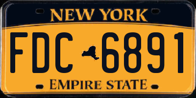 NY license plate FDC6891