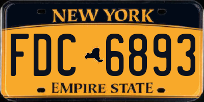 NY license plate FDC6893