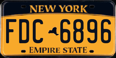 NY license plate FDC6896