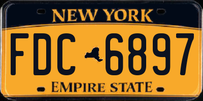 NY license plate FDC6897