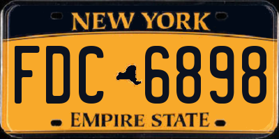 NY license plate FDC6898