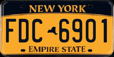 NY license plate FDC6901