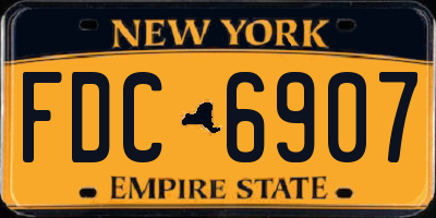 NY license plate FDC6907