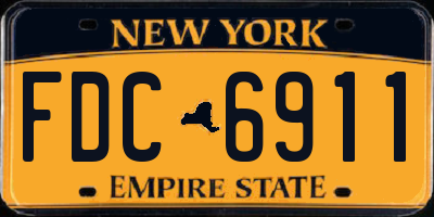 NY license plate FDC6911