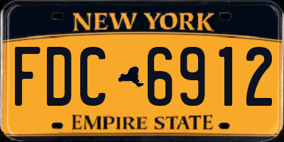 NY license plate FDC6912
