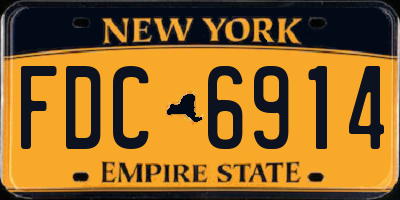NY license plate FDC6914