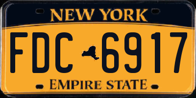 NY license plate FDC6917