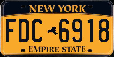 NY license plate FDC6918