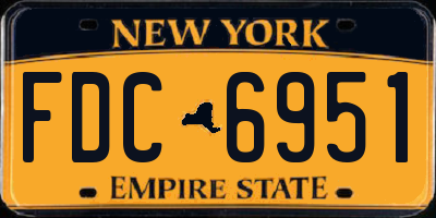 NY license plate FDC6951